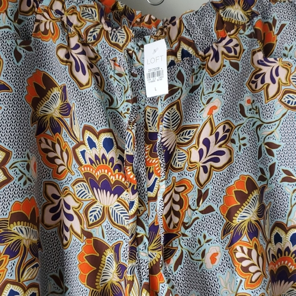 LOFT Drawstring Print Pants - Picture 2 of 2